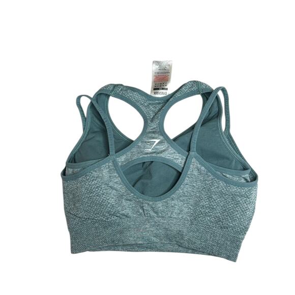 Gymshark Green Marl Vital Rise Sports Bra Women's Size XS NEW - Picture 2 of 7